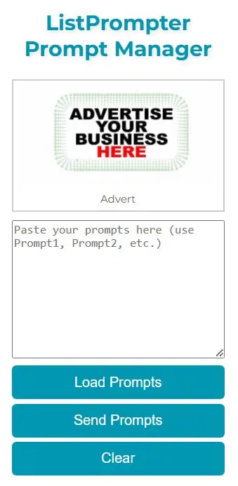 ListPrompter Ads